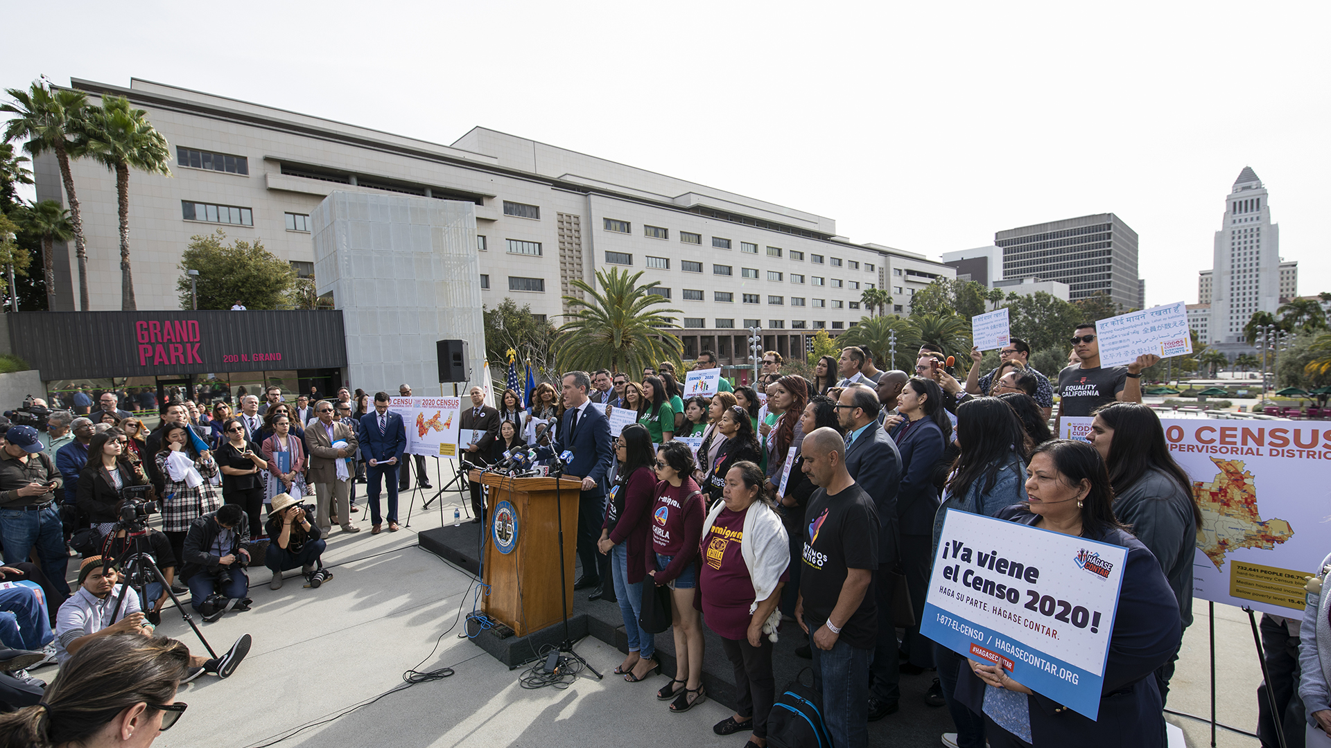 Mayor at Census news conference