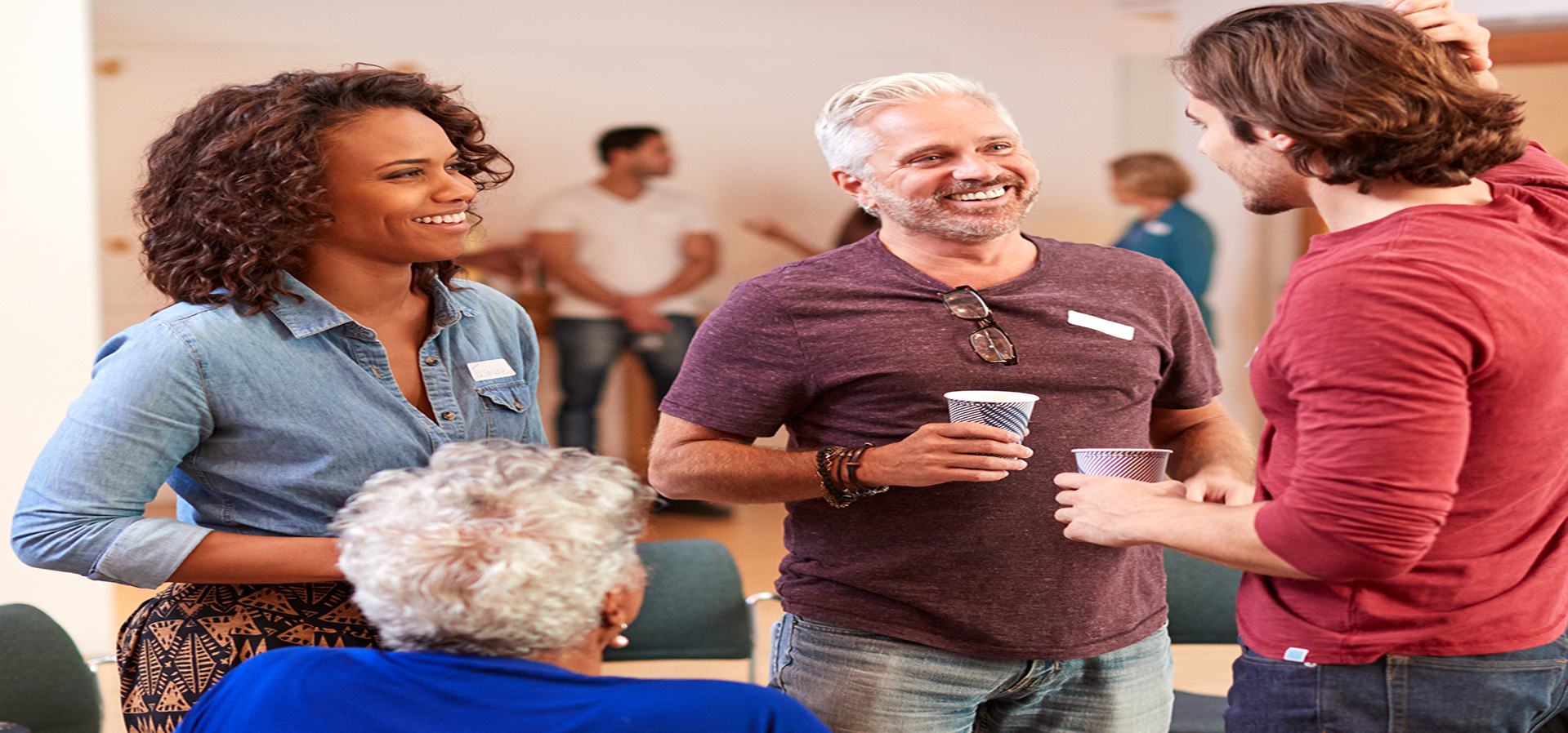 Group of people at a meeting.